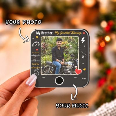 Personalized Gift for Brother, Custom Musical Fridge Magnet My Brother My Greatest Blessing Keepsake, Birthday Gift for Brother, Emotional & Meaningful Gift for Brother from Sister